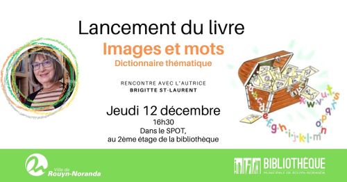 Lancement de livre - IMAGES ET MOTS, de Brigitte St-Laurent
