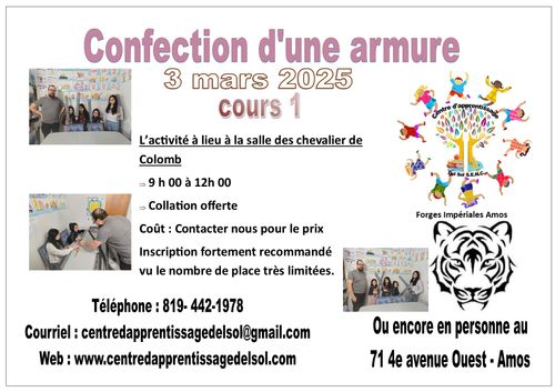 Confection d'une armure ( cours 1)