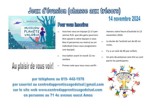 Jeux d'évation